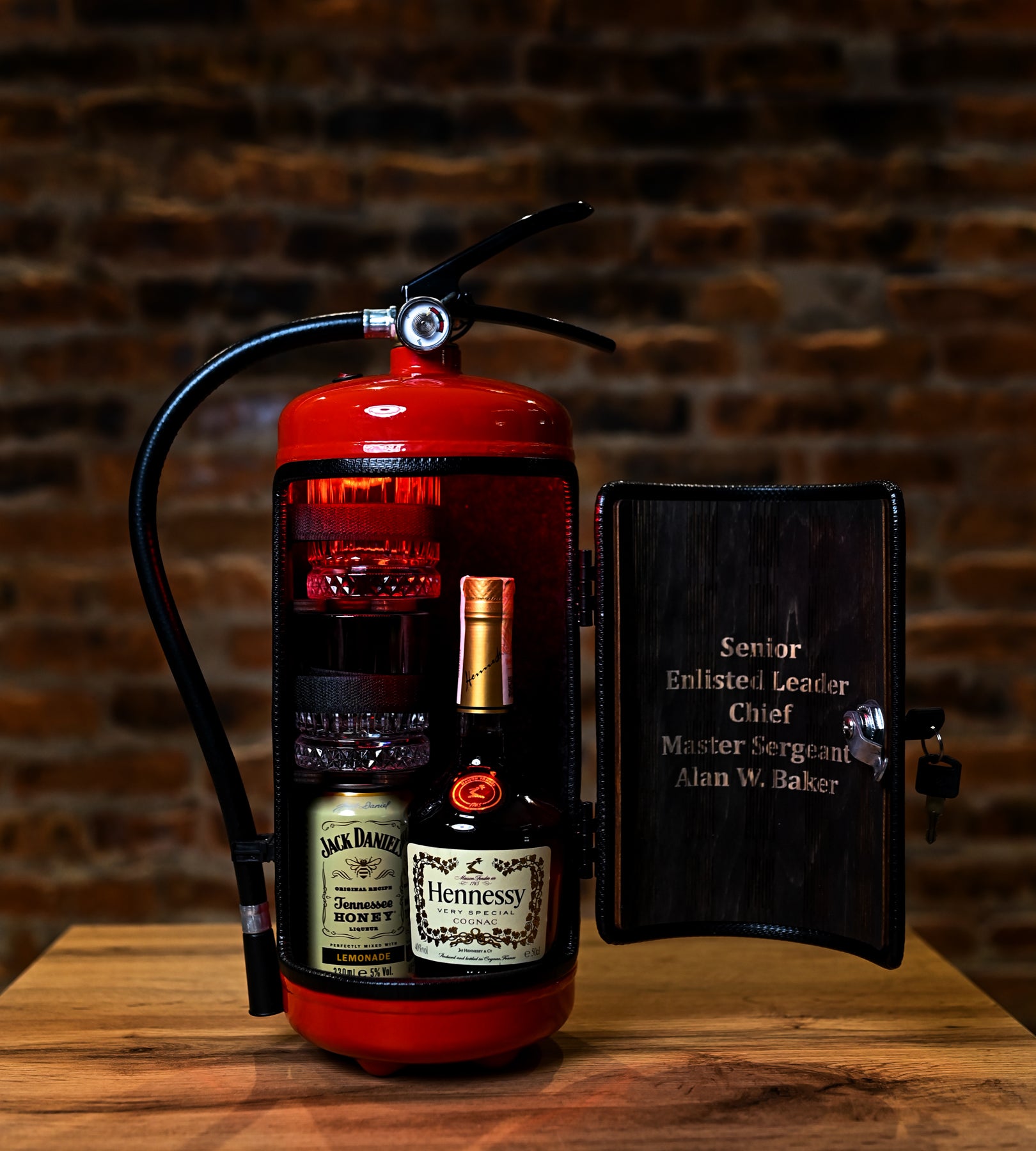 Christmas Fire Extinguisher Mini Bar With Whiskey Stones, Fire Extinguisher Mini  Bar, Wiskey Minibar for Firefighters, Custom Fuel Bar 