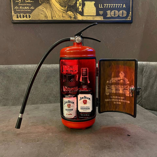 Fire Extinguisher Bar With Personal Engraving, Fire Extinguisher Mini Bar, Whiskey Minibar For Firefighters, Custom Fuel Bar, Christmas gift