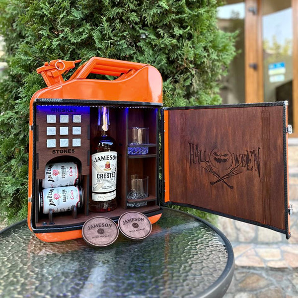 20 L Jerry Can Mini Bar, Halloween Gift, Custom Fuel Bar, Home Mini Bar, Handmade Travel Bar, Gift For Him, For Husband, For Dad