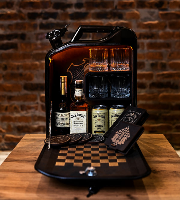 20L JerryCan Minibar with chessboard