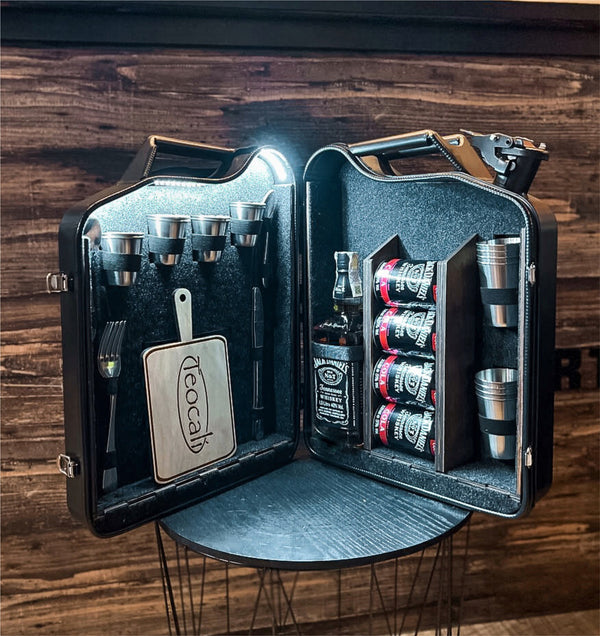 Personalized 20L Jerry can mini bar with cutting board